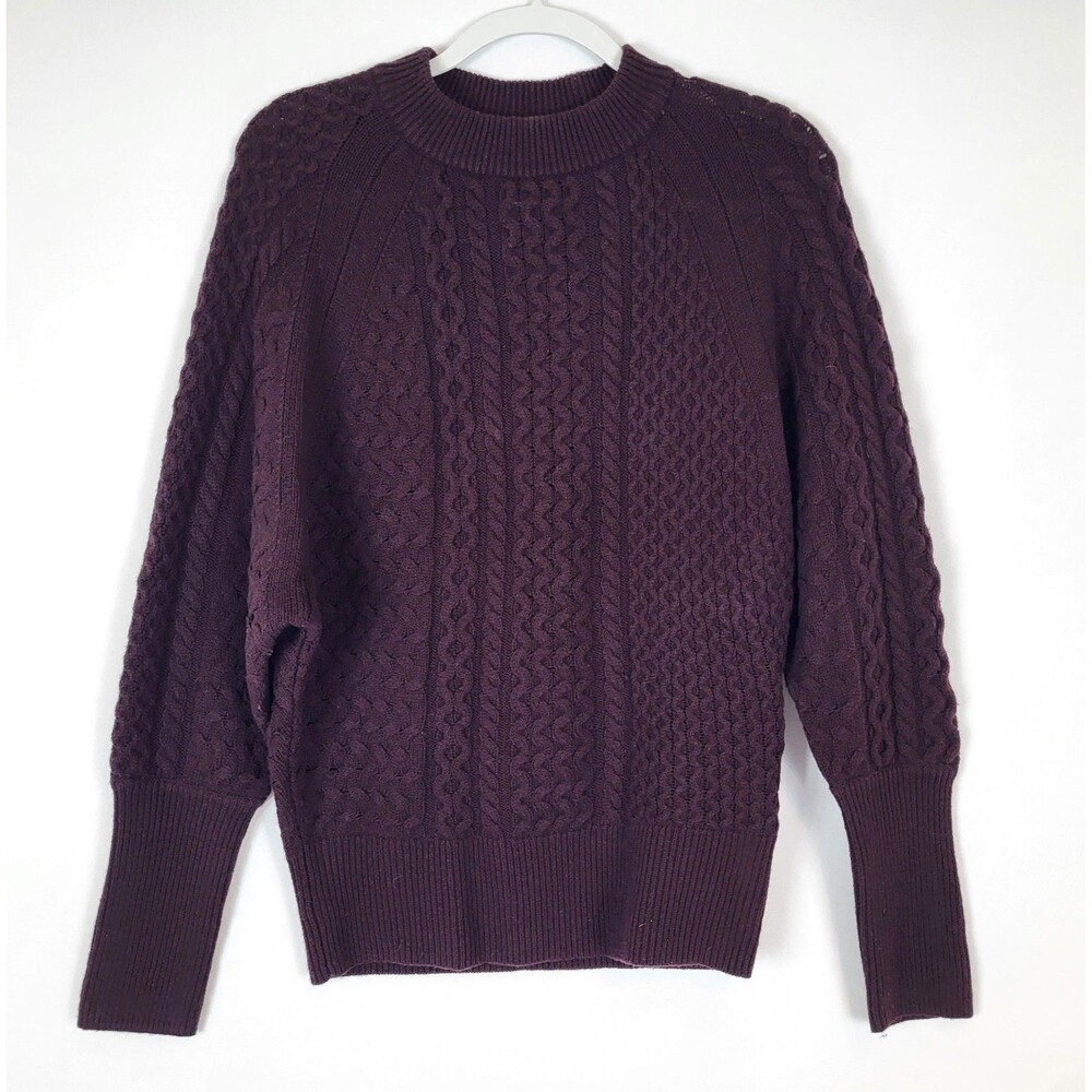 All Saints Dilone Cashmere Wool Sweater Cable Knit Womens Medium
